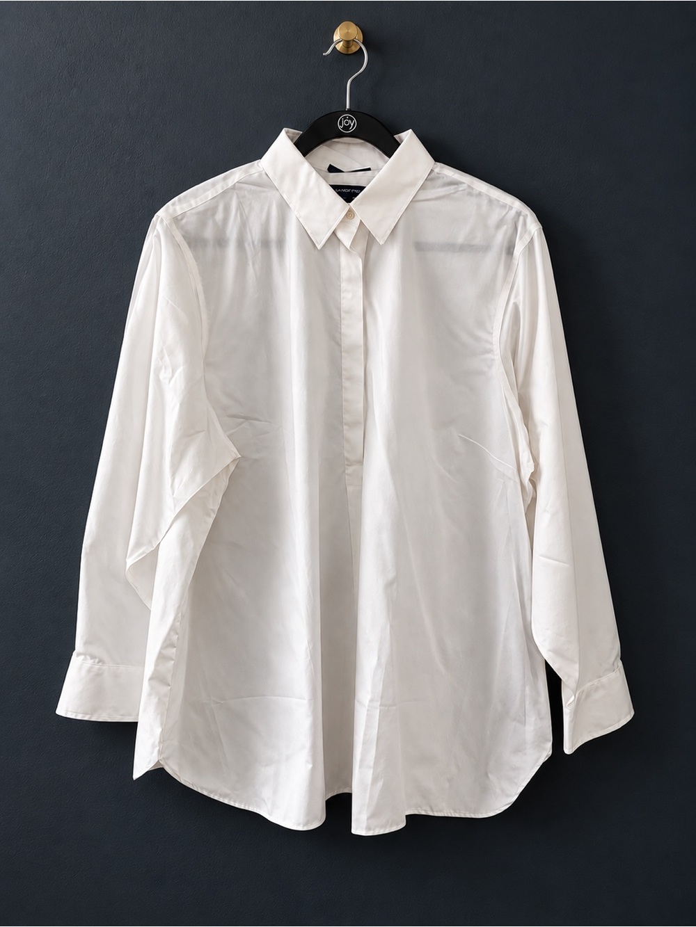 Lands’ End Women’s White Popover Tunic with Buttons